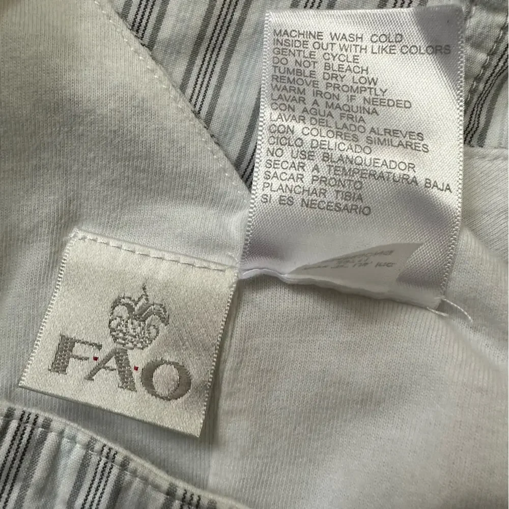 FAO Schwarz striped overalls and polo set, size 0-3 month (2 pieces)